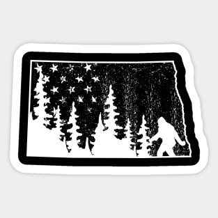 North Dakota Bigfoot Sticker